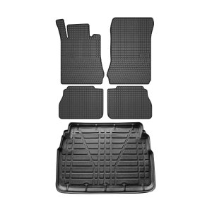 Mercedes E Class W210 Floor-Trunk Mats - Omac - El-Toro & YPS - Black - '96-'02